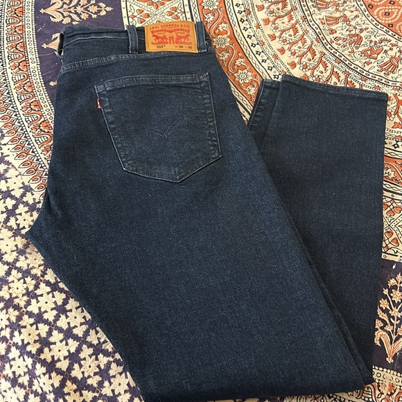 514 Men’s Levi Strauss & Co. W36 L32 Dark Navy Denim Straight Leg Stretch - Picture 2 of 8